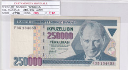 TURCHIA 250'000 LIRASI 1992 P207 - Turquie