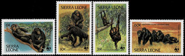 SIERRA LEONE 1983 Mi 713-716 WWF CHIMPANZEES MINT STAMPS ** - Schimpansen