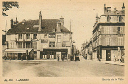 Langres * Entrée De La Ville * Pompe à Essence * Commerces Magasins - Langres