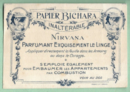 Carte Parfumée PAPIER BICHARA Inaltérable - NIRVANA Parfumant Exquisement Le Linge - Anciennes (jusque 1960)