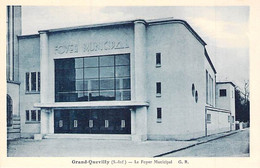 CPA FRANCE 76 SEINE MARITIME GRAND QUEVILLY FOYER MUNICIPAL DOS DIVISE NON ECRIT - Le Grand-quevilly