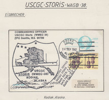 Arctic USA USCGC Storis  Cover Signature Commanding Officer Card   Ca Kodiak 14 SEP 1982 (ZB177) - Expéditions Arctiques