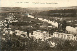 Beaulieu * Vue Générale Des Usines Peugeot * Industrie Automobile Cheminée - Autres & Non Classés