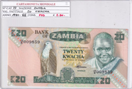 ZAMBIA 20 KWACHA 1980-88 P27 - Zambie