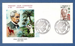 Frankreich / France  1975   Mi.Nr. 1901 , Docteur Albert Schweitzer - FDC Kaysersberg 11 Janvier 1975 - Albert Schweitzer