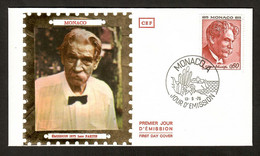 Monaco 1975   Mi.Nr. 1175 , Docteur Albert Schweitzer - FDC  Monaco 13-5- 1975 - Albert Schweitzer