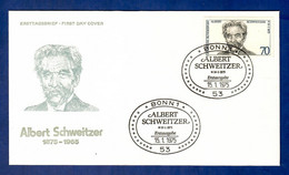 BRD 1975  Mi.Nr. 830 , Doktor Albert Schweitzer - FDC Bonn 15.1.1975 - Albert Schweitzer