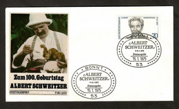 BRD  1975  Mi.Nr. 830 , Doktor Albert Schweitzer - FDC Bonn 15.1.1975 - Albert Schweitzer