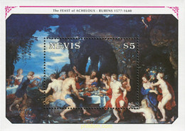 347385 MNH NEVIS 1991 PINTURA DE RUBENS - St.Kitts Und Nevis ( 1983-...)