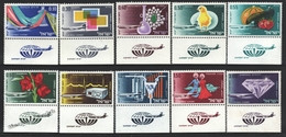 Israel 1968  Yv. Av 38-47, Airmail, Exportations – Tab - MNH - Poste Aérienne