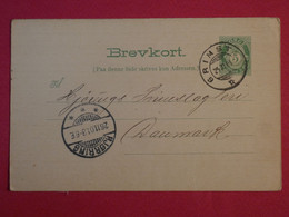 X19 NORGE  BELLE CARTE ENTIER    1901  GRIMST  + +AFFRANCH. PLAISANT - Postal Stationery