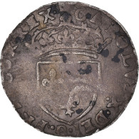 Monnaie, France, Charles IX, Sol Parisis, 156(?), Rennes, TB, Billon - 1560-1574 Carlos IX