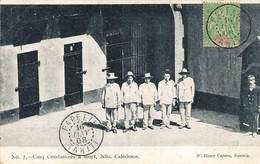 CPA NOUVELLE CALEDONIE - Cinq Condamnés à Mort - Henry Caporn - Circulé à Papeete En 1908 - Nieuw-Caledonië