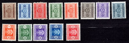 Luogotenenza - 1945 - Segnatasse (senza Filigrana) Sass. 73-85 - Serie Completa ** MNH - Impuestos