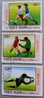 Viet Nam 1989 Sport Football Coupe Du Monde Soccer World Cup 1990 Yvert 956 957 958 O Used - 1990 – Italie