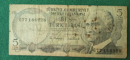 Turchia 5 Lirasi 1970 - Turquie