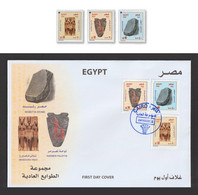 Egypt - 2022 - FDC - Definitive - Menkaura Triad - Narmer Palette - Rosetta Stone - Neufs