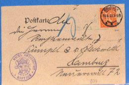 Allemagne Reich 1920 Carte Postale De Rostock (G11078) - Briefe U. Dokumente