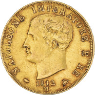 Monnaie, États Italiens, KINGDOM OF NAPOLEON, Napoleon I, 40 Lire, 1812, Milan - Napoleonic