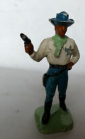 Figurine Guilbert COWBOY SHERIFF Chemise Blanche 60's Pas Starlux Clairet Cyrnos, - Starlux