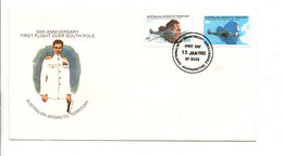 ANTARTIQUE AUSTRALIEN FDC 1980 50 ANS PREMIER VOL POLE SUD - FDC