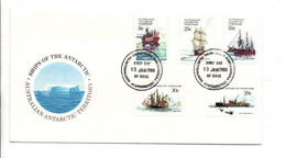 ANTARTIQUE AUSTRALIEN FDC 1980 NAVIRES DE L'ANTARTIQUE - FDC