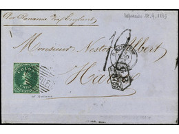 CHILE. 1862. VALPARAÍSO A FRANCIA. 20 Cts. Verde Márgenes Completos. Mat CANCELLED Circulada Por El Correo Inglés Vía Pa - Autres & Non Classés