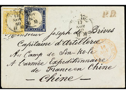 CHINA. 1860 (Nov. 17). Cover From TURIN Addressed To A Captain Of Artillery 'Au Camp De Sin-ko-Lee à L'armée Expéditionn - Autres & Non Classés