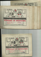 Lot De 11 Temoignage De Satisfaction Ecole Ville De Paris 1933 - Diplômes & Bulletins Scolaires