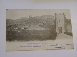 ARDECHE-ROCHEMAURE-VUE PRISE DU PONT SUSPENDU - Rochemaure