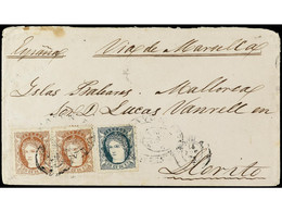 FILIPINAS. 1871. BULACÁN A LLORITO (Islas Baleares). 10 Cts. Verde Y 20 Cts. Castaño (2), Mat. Ovalado ALCALDÍA MAYOR DE - Sonstige & Ohne Zuordnung