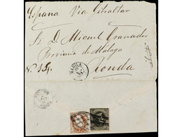 FILIPINAS. 1871. MANILA A RONDA (España). Frente De Carta Con Parte Del Dorso, Franqueada Con Sello 3 1/8 Cent. HABILITA - Sonstige & Ohne Zuordnung