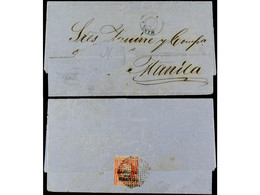 FILIPINAS. 1873. DÁET (Camarines) A MANILA. Carta Completa Con Texto (importante Falta De Papel En Anverso Afectando Poc - Sonstige & Ohne Zuordnung