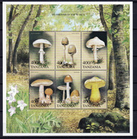 Tanzanie Feuillet Neuf **  6 Valeurs  Champignons Mushroom Setas Pilze - Champignons