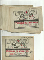 Lot De 11 Temoignage De Satisfaction Ecole Ville De Paris 4 De 1932  De 1935 1 De 1935   1 Non Date* - Diplômes & Bulletins Scolaires