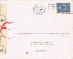 47871. Carta KOBENHAVN (Dinamarca) 1942. CENSURA Alemana, CENSOR, To Neugedein, Böhmen - Briefe U. Dokumente