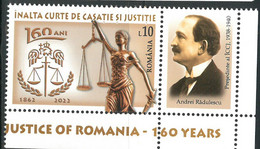 Romania 2022 / Hight Court / Set 1 Stamps + Label 2 - Ongebruikt