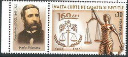 Romania 2022 / Hight Court / Set 1 Stamps + Label 3 - Ungebraucht