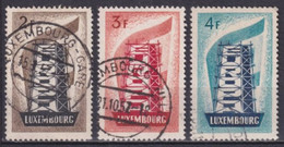 1956 - EUROPA / CEPT - LUXEMBOURG - YVERT N°514/516 OBLITERES - COTE YVERT = 75 EUR. - 1956