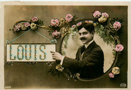 LOUIS Louis * Carte Photo * Prénom Name * Art Nouveau Jugenstil - Prénoms