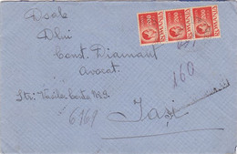WW2, KING MICHAEL, STAMPS ON REGISTERED COVER, 1946, ROMANIA - 2. Weltkrieg (Briefe)