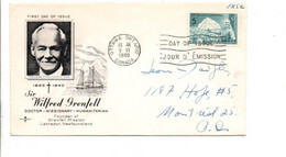 CANADA LETTRE FDC 1965 WILFRED GRENFELL - 1961-1970