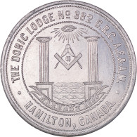 Canada, Jeton, Masonic, Hamilton, Doric Lodge, 1905, Chapter Penny, SUP+ - Autres & Non Classés