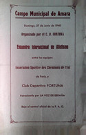 H 9 Document Programme Reunion Meeting Club Deportivo Fortuna 2 Feuilles - Athlétisme