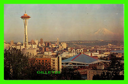 SEATTLE, WA - EVENING SUN ON MOUNT RAINIER VIEWED FROM QUEEN ANNE HILL - ELLIS POST CARD CO - - Seattle