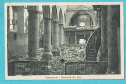 * Zandvoorde (Zonnebeke) * (Uitgever A. Herman Hoet Dadizele) Binnenste Der Kerk, Intérieur De L'église, Ruines Guerre - Zonnebeke