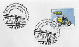 Brazil 2010 Cover With Commemorative Cancel 25 Years Of The Historical Museum Of São Francisco Do Sul architecture - Lettres & Documents