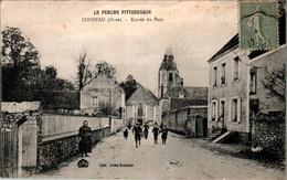 Condeau Canton De Rémalard Entrée Du Pays Petit Village Orne 61110 Dos Vert Cpa Ecrite Au Dos & Voyagée En 1919 B.Etat - Altri & Non Classificati