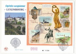 France - FDC - Capitales Européennes - Bloc "Luxembourg" - Paris - 7/11/2003 - Cartas & Documentos