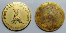 AC - EUROPEAN JUNIOR JUDO CHAMPIONSHIPS 15 - 18 NOVEMBER 1990 ANKARA BRONZE MEDAL - MEDALLION - Martial Arts